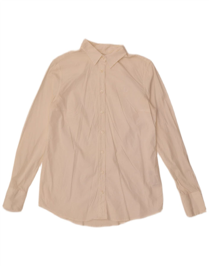 Fred Perry Damenhemd UK 18 XL Weiße Baumwolle