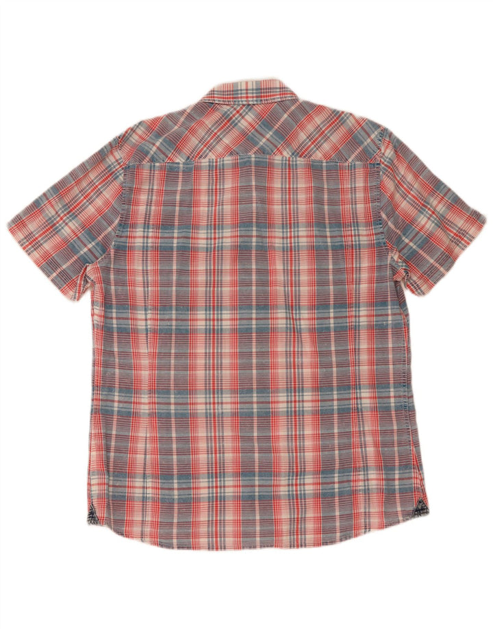 Guess Herren-Kurzarmhemd XL, mehrfarbig, kariert, Baumwolle
