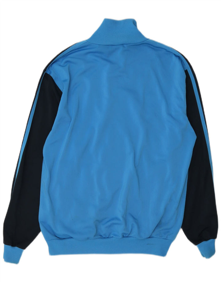 Adidas Herren-Trainingsanzug-Oberteiljacke UK 36/38 Small Blue Colourblock Polyester