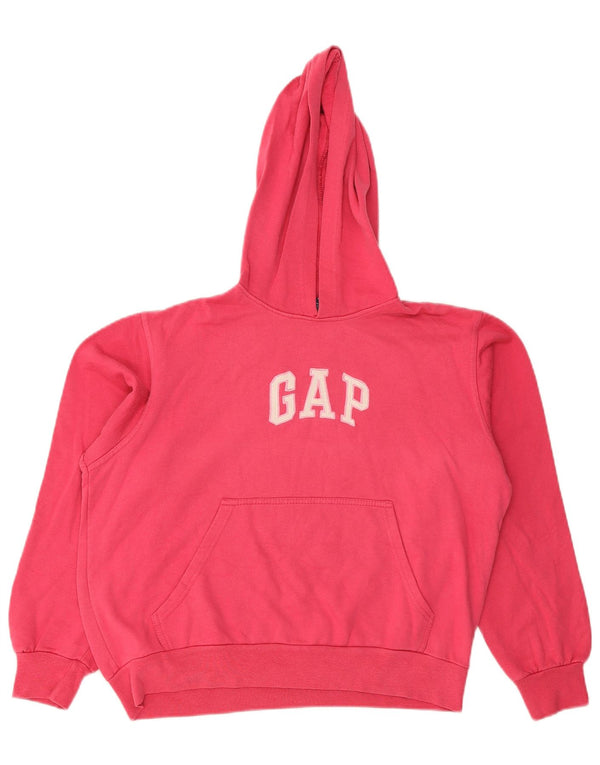 Gap Damen-Pullover mit grafischem Kapuzenpullover, Gr. 16, Größe L, Rosa, Baumwolle