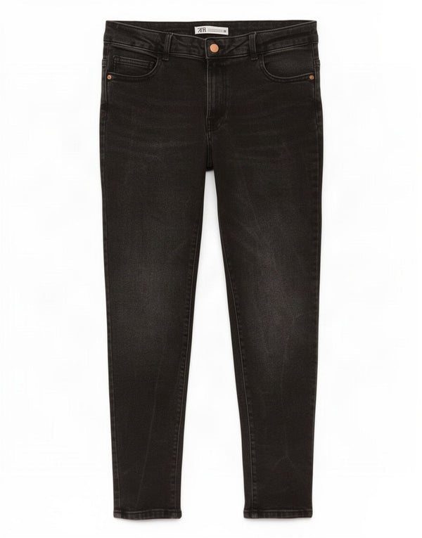 Zara Damen Skinny Jeans EU 42 Large W32 L27 Schwarz