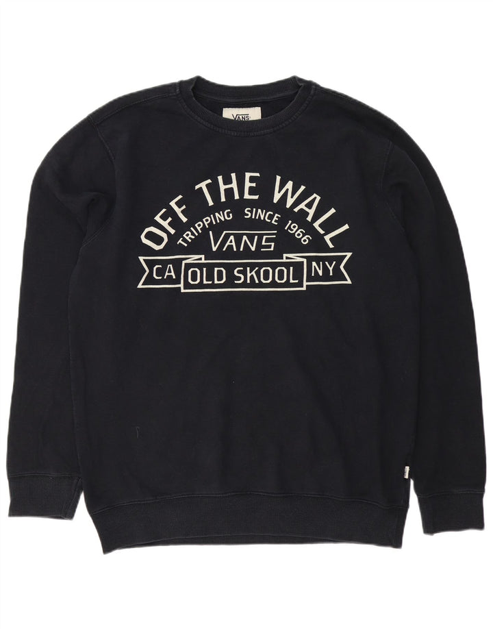 Vans Herren-Sweatshirt mit Grafik, groß, aus schwarzer Baumwolle