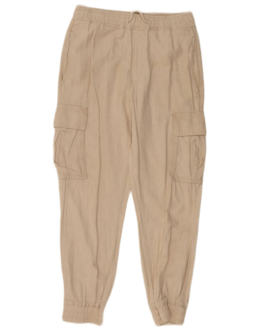 Zara Damen Crop Jogger Cargohose Small W30 L25 Off White