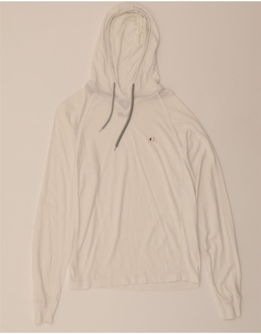 CHAMPION Mens Hoodie Jumper Small White Cotton Vintage Champion and Second-Hand Champion from Messina Hembry 