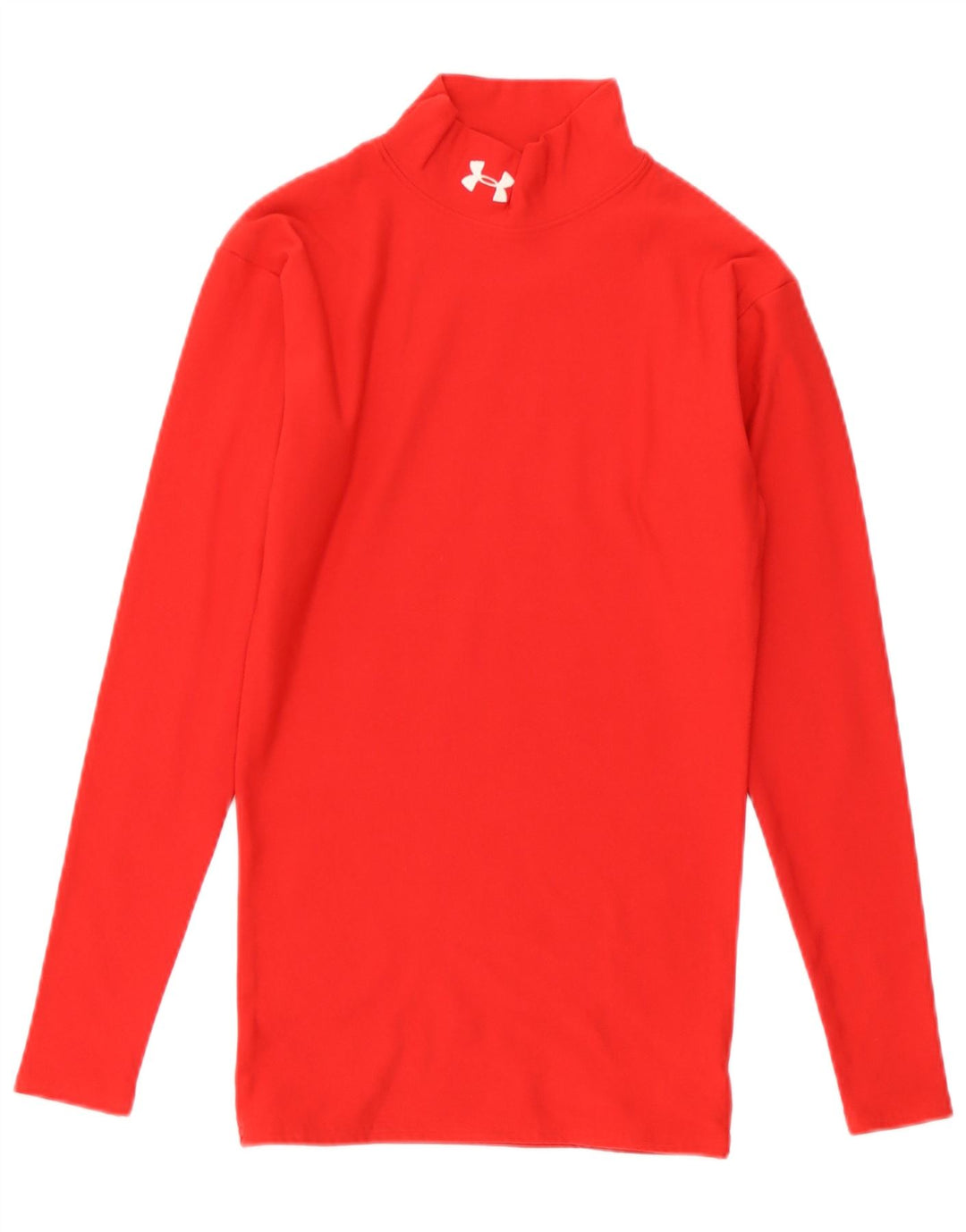 Under Armour Damen Cold Gear Top Langarm UK 8 Small Rotes Nylon