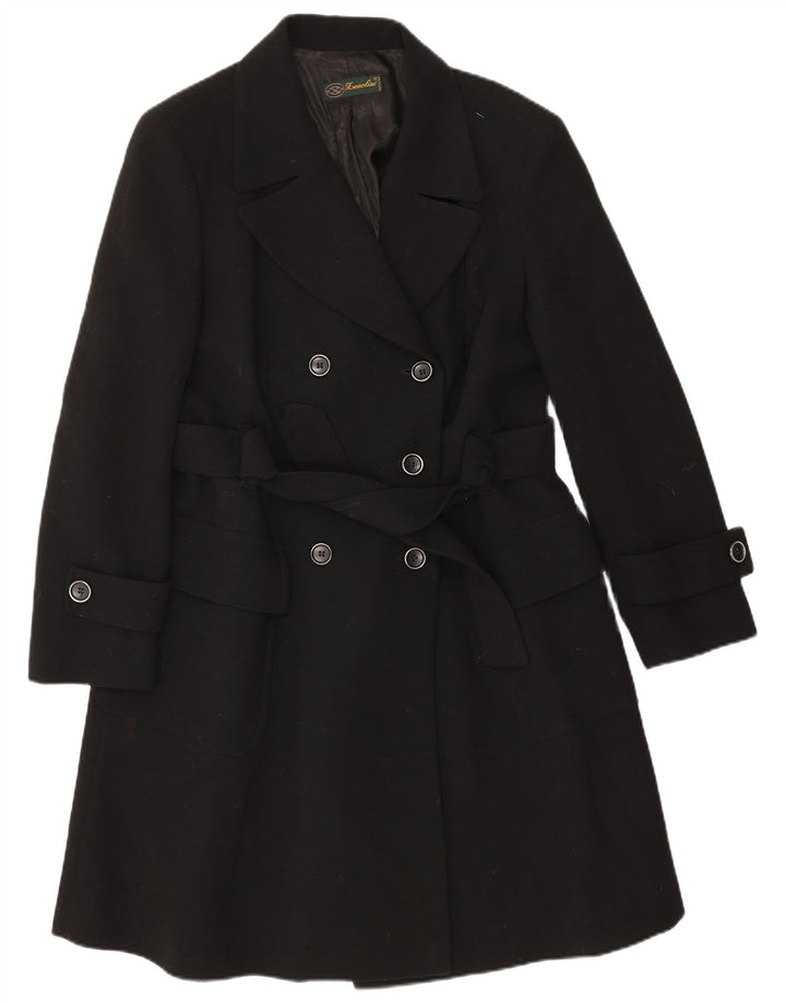 Zanolini Damen Mantel IT 46 Große schwarze Wolle