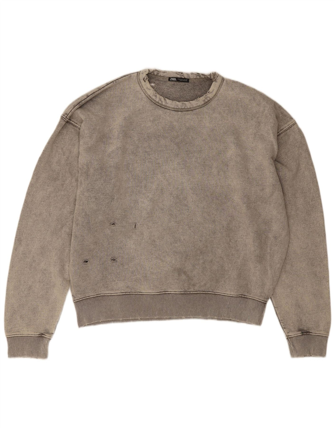 Zara Herren Sweatshirt Pullover XL Grau Baumwolle