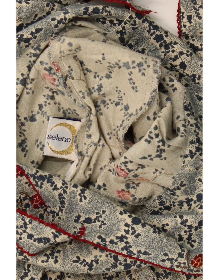 Selene Damen Sommerkleid US 8 Mittelblaues Blumenmuster
