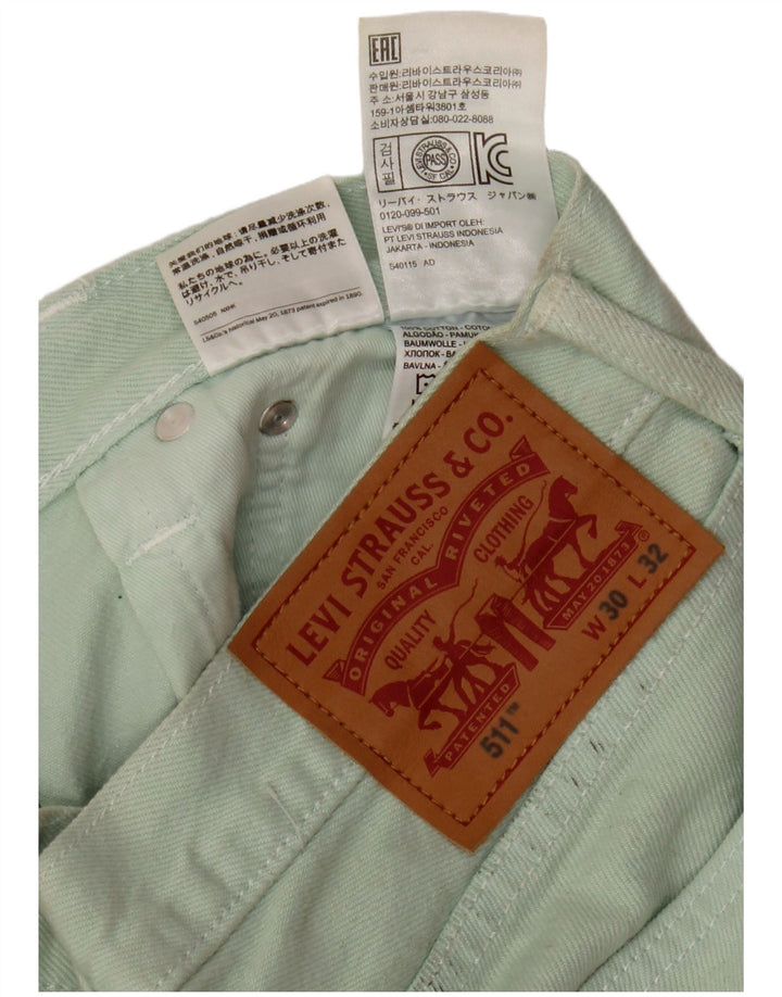 Levi's Herren 511 Slim Freizeithose W30 L32 Grüne Baumwolle