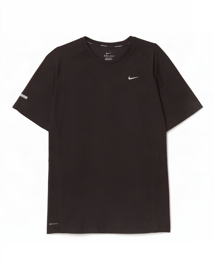 Nike Herren Dri Fit T-Shirt Top Large Schwarz Polyester
