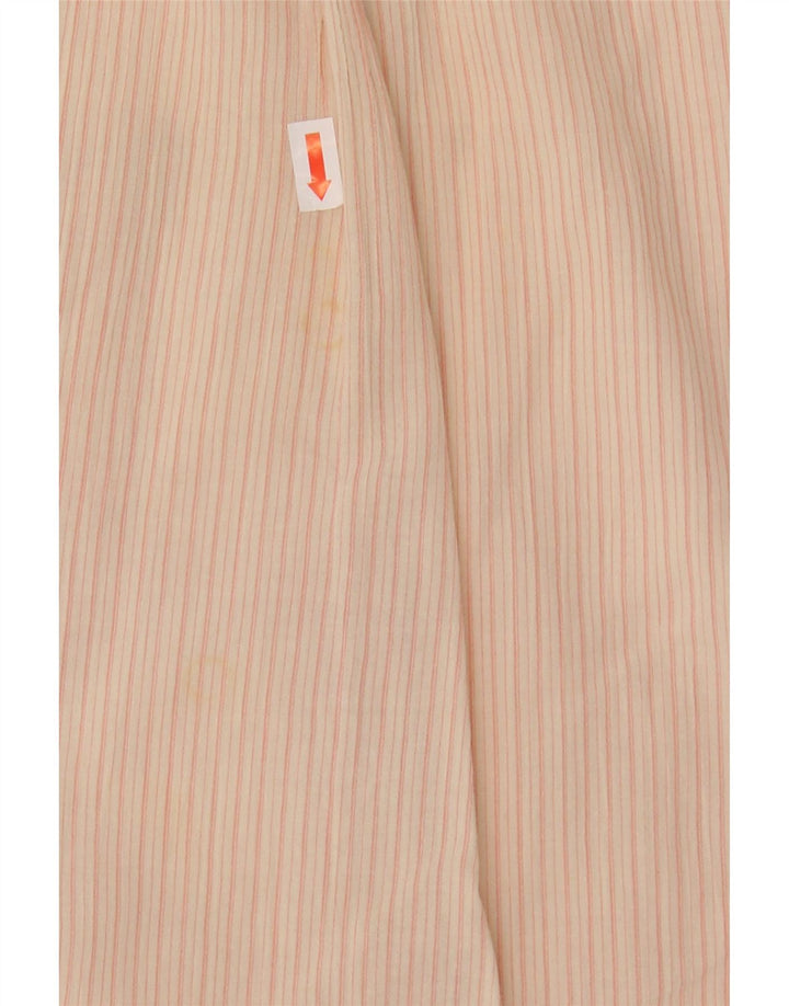 LEVI'S Womens Shirt UK 12 Medium Pink Striped Cotton