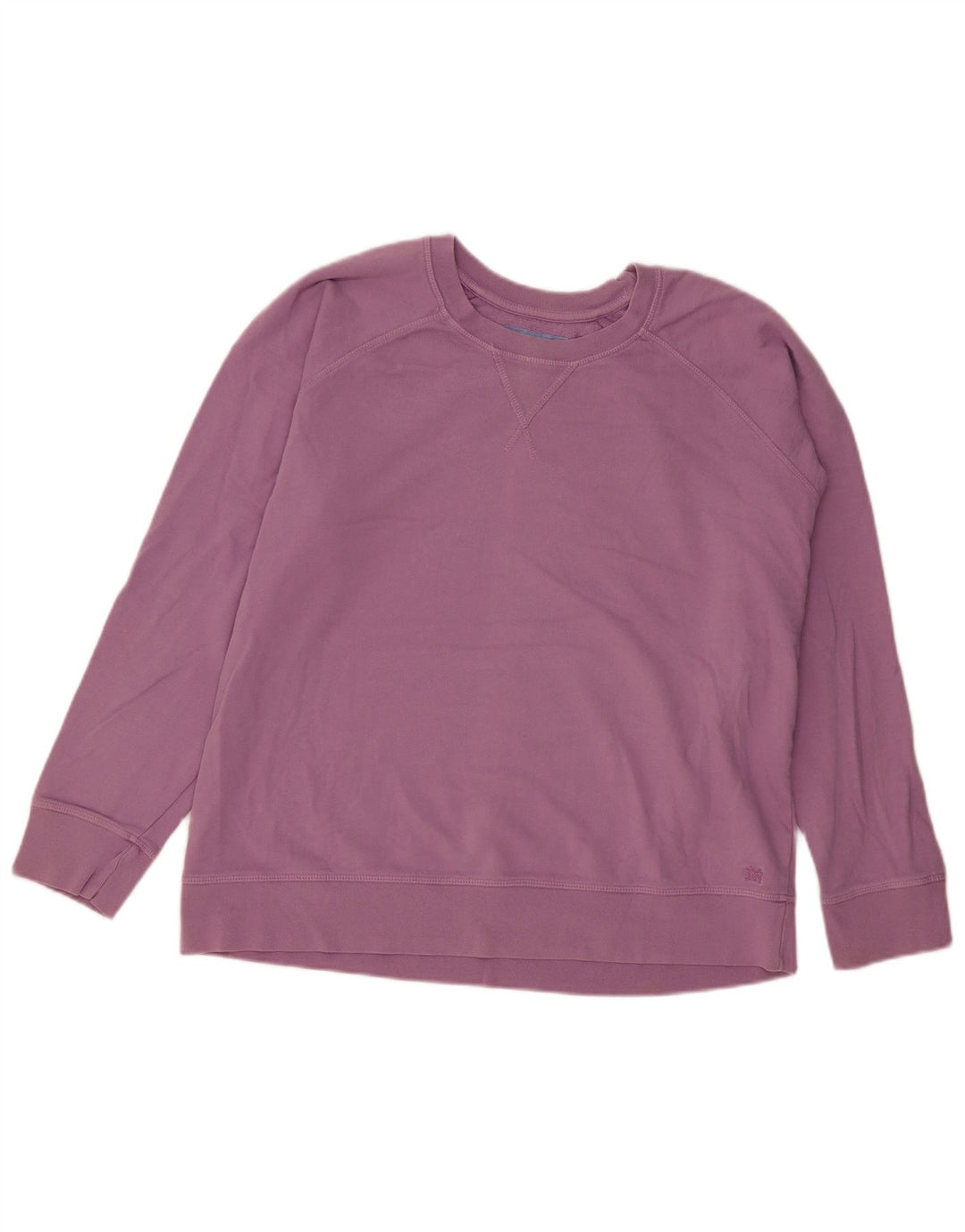 Crew Clothing Übergroßer Damen-Sweatshirt-Pullover, UK 12, mittelviolette Baumwolle