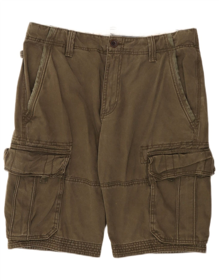 Fat Face Herren-Cargo-Shorts W34, große Khaki-Baumwolle