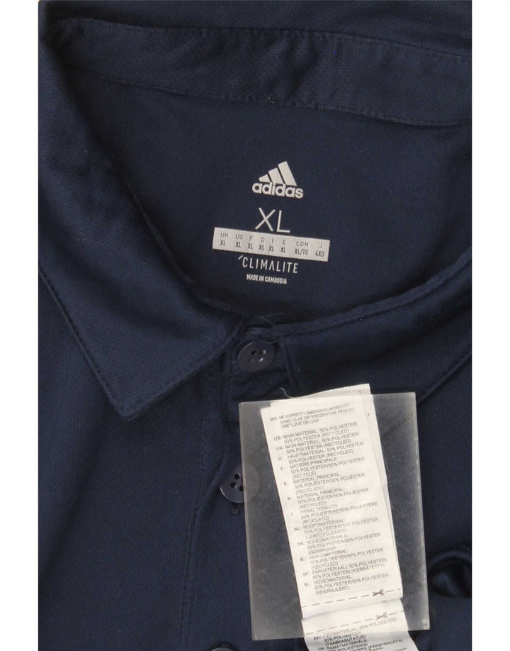 Adidas Herren Climalite Poloshirt XL Marineblau Polyester