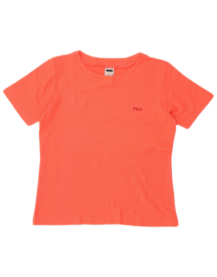 FILA Damen Crop T-Shirt Top IT 44 Mittelorange