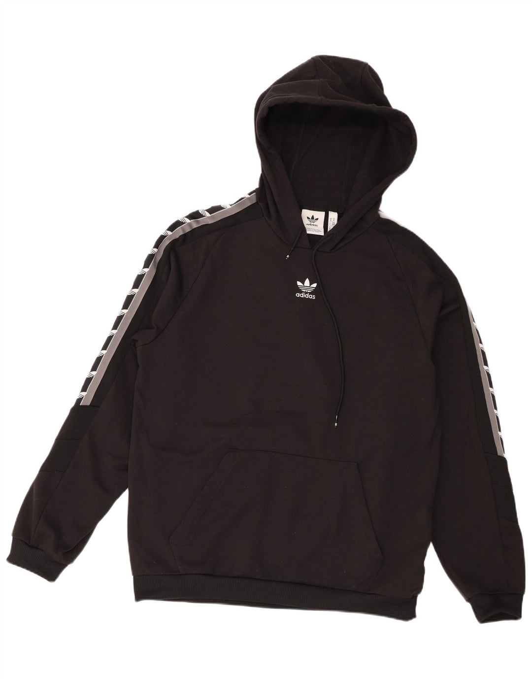 Adidas Herren Graphic Hoodie Pullover Mittelschwarzes Colourblock-Polyester