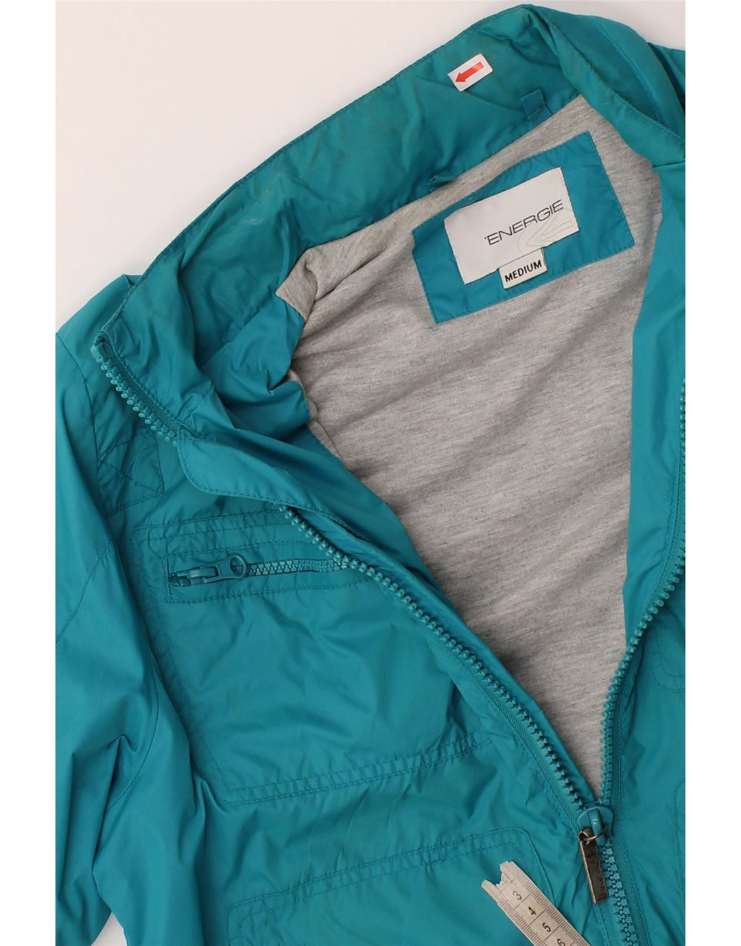 ENERGIE Womens Bomber Jacket UK 14 Medium Blue Polyamide Vintage Energie and Second-Hand Energie from Messina Hembry 