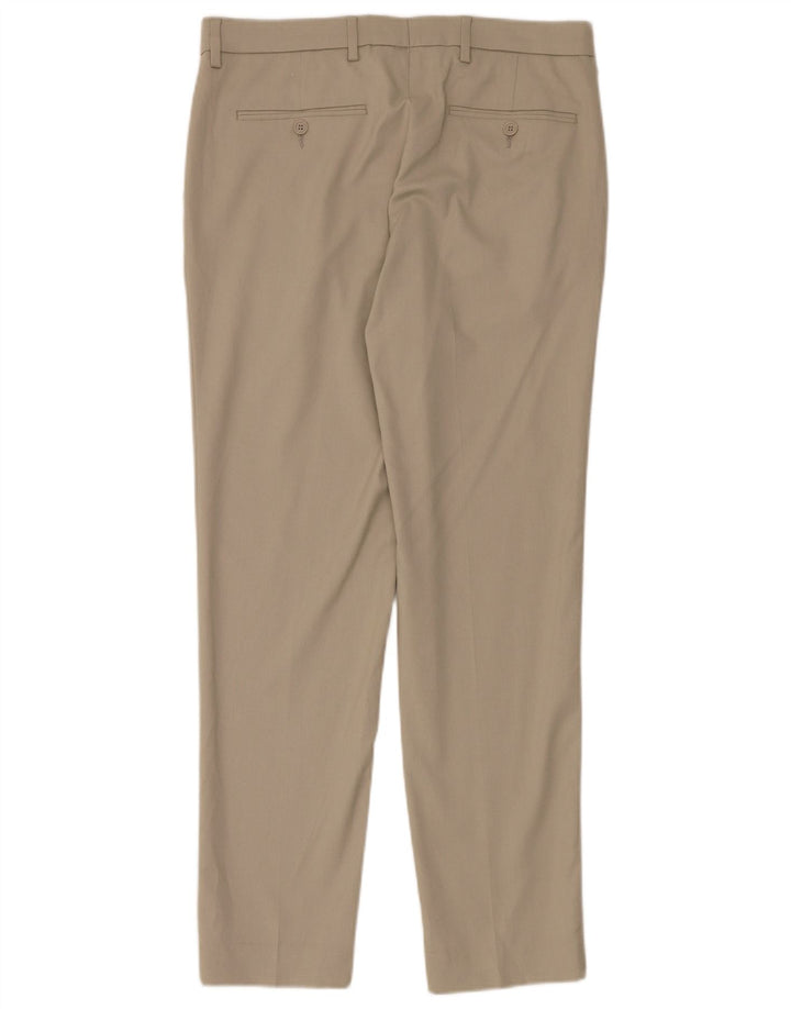 Marks & Spencer Herren Slim Chinohose W34 L31 Beige Polyester