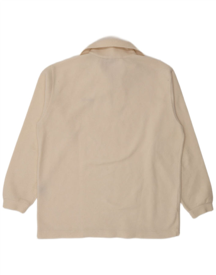 Ellesse Herren-Fleecepullover mit Reißverschluss am Hals, 2XL, gebrochenes Weiß, Polyester