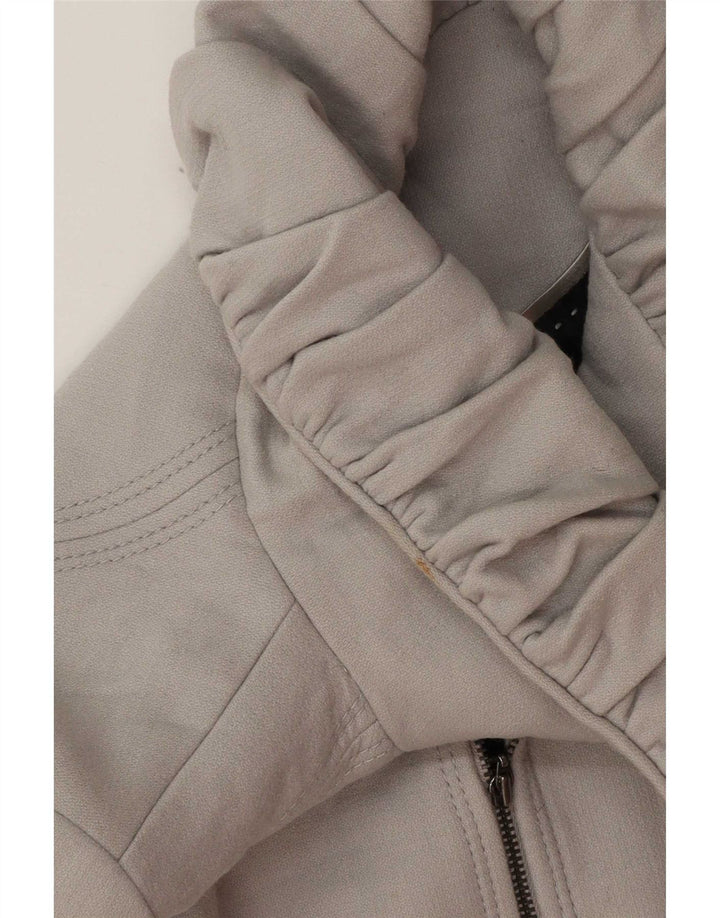 Zara Damen Mantel UK 14 Große graue Wolle