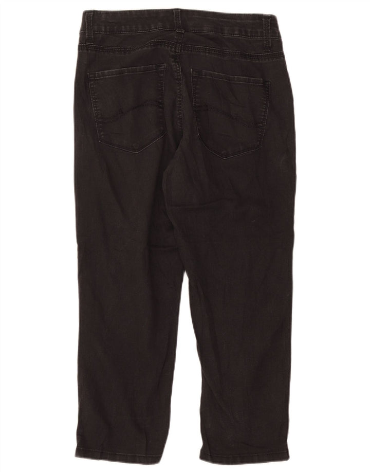 Lee Damen Easy Fit Capri Jeans US 8 Medium W28 L21 Schwarze Baumwolle