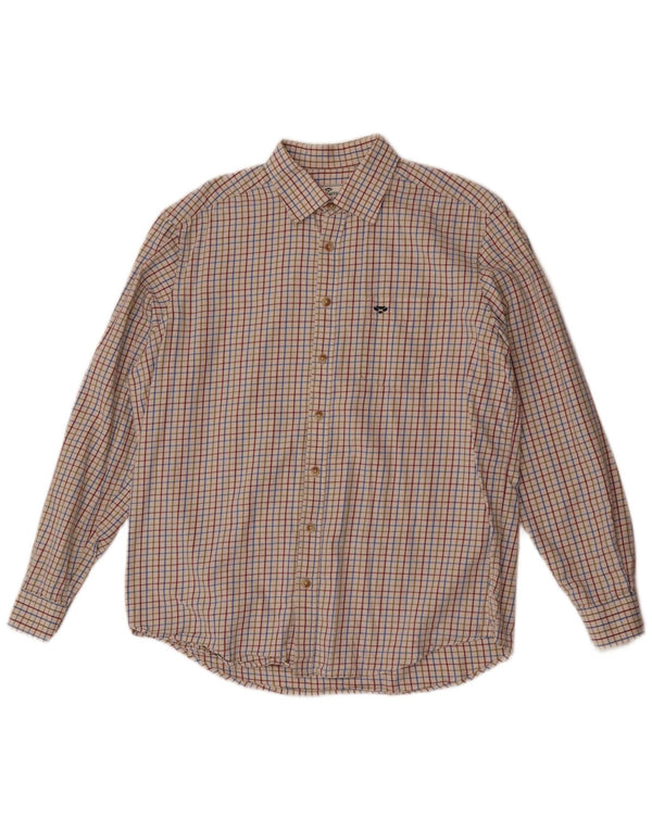 Hoggs Of Fife Mens Shirt Large Multicoloured Gingham Cotton