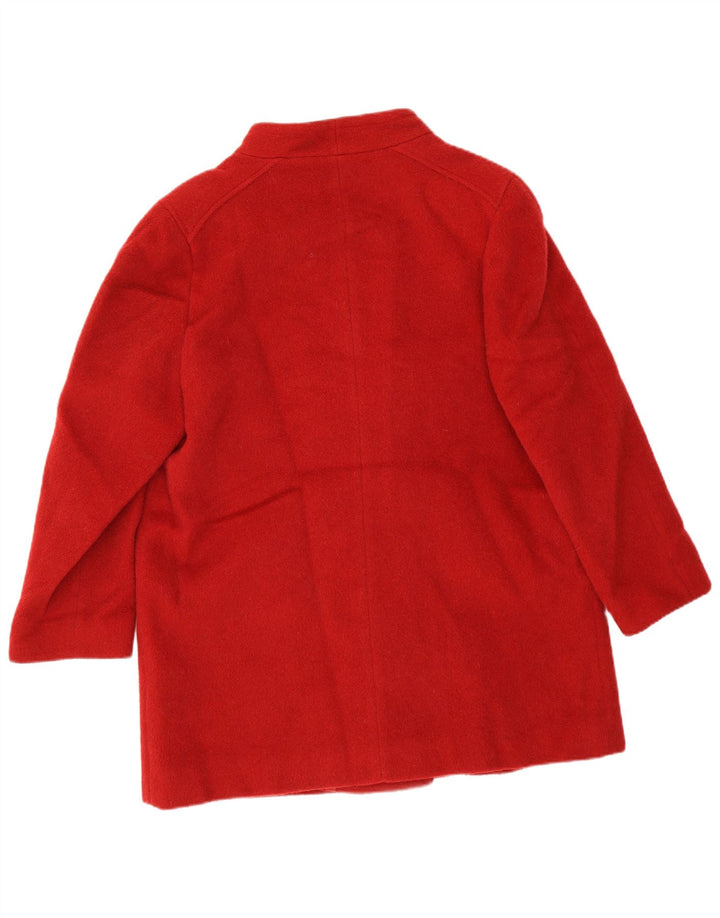 Vintage Damen Mantel UK 18 XL Rote Schurwolle