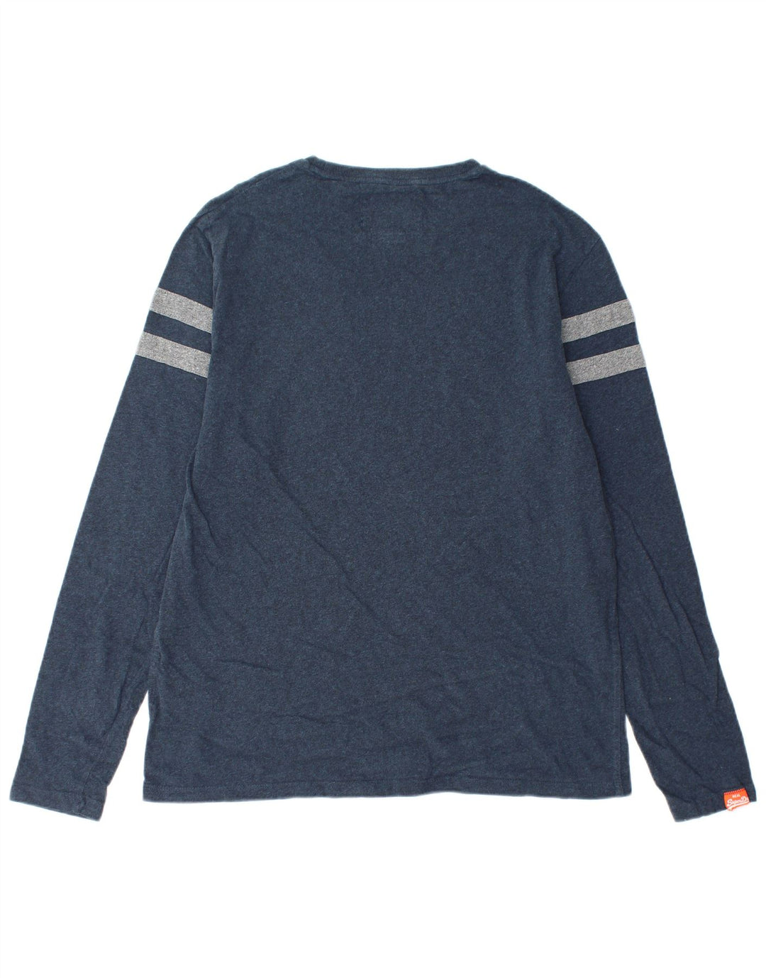 SUPERDRY Herren-Oberteil, langärmlig, 2XL, Marineblau, Colourblock-Baumwolle