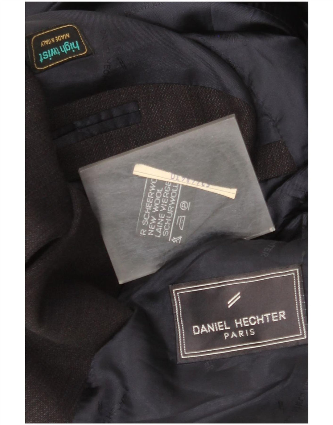 Daniel Hechter Herren 3-Knopf-Blazerjacke UK 40 Große marineblaue Schurwolle