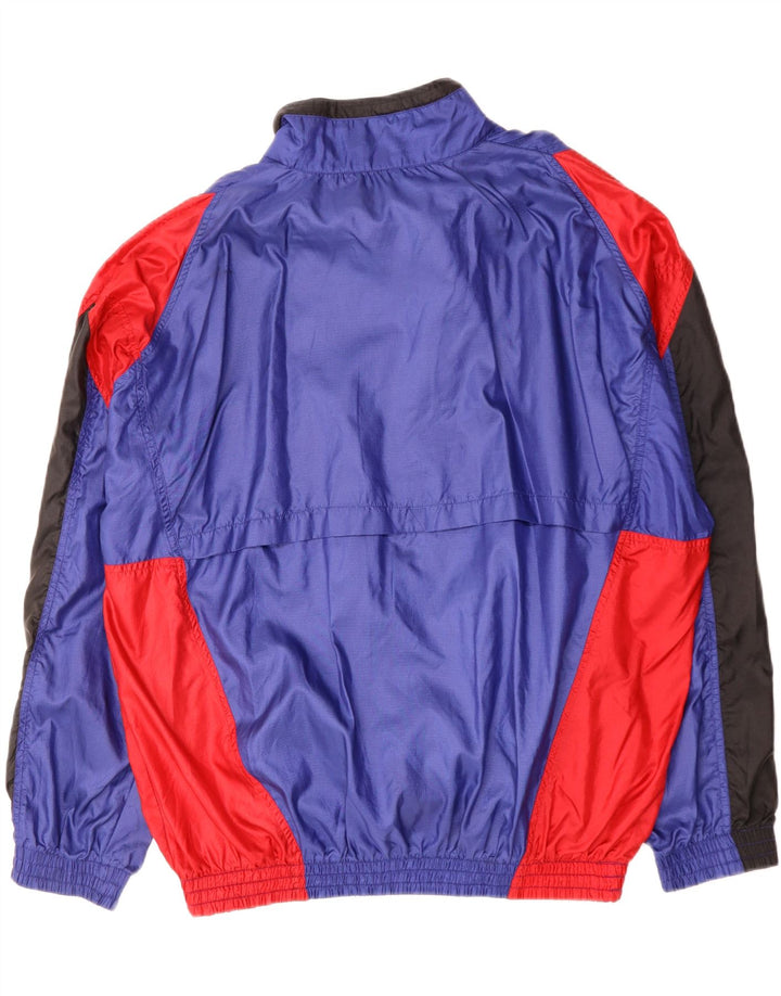 NIKE Herren Loose Fit Pullover Windjacke UK 44 2XL Blau Farbblock