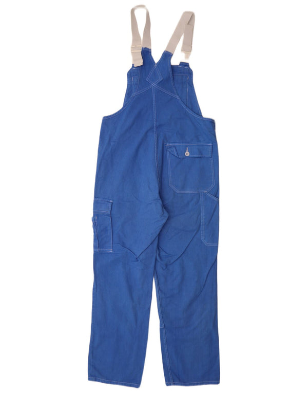 Vintage Damen Latzhose Cargohose IT 44 Medium W30 L29 Blaue Baumwolle