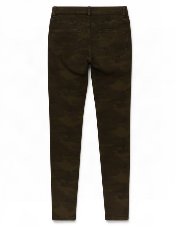 Zara Damen Skinny Jeans EU 36 XS W26 L27 Khaki Camouflage Baumwolle