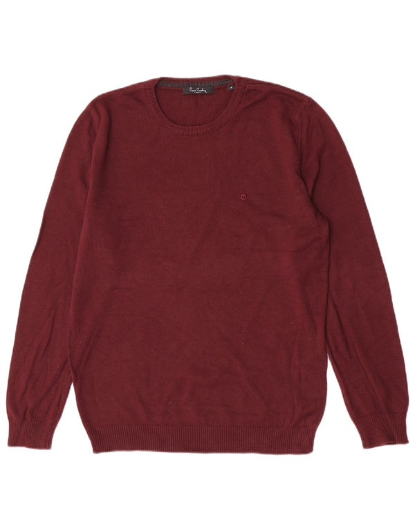 Pierre Cardin Herren-Pullover mit Rundhalsausschnitt, mittleres Burgunderrot, Acryl