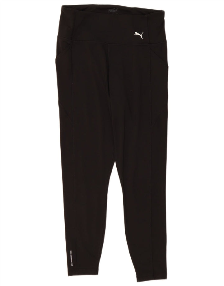 Puma Damen Crop Leggings UK 12 Medium Schwarz