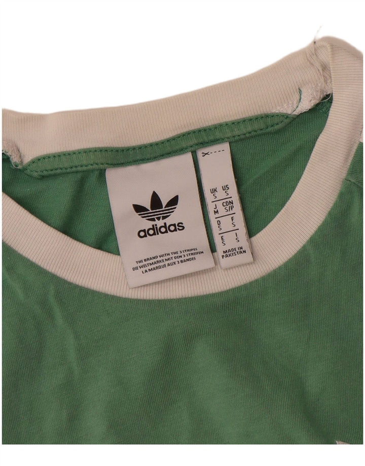 Adidas Herren T-Shirt Top Small Grün Baumwolle