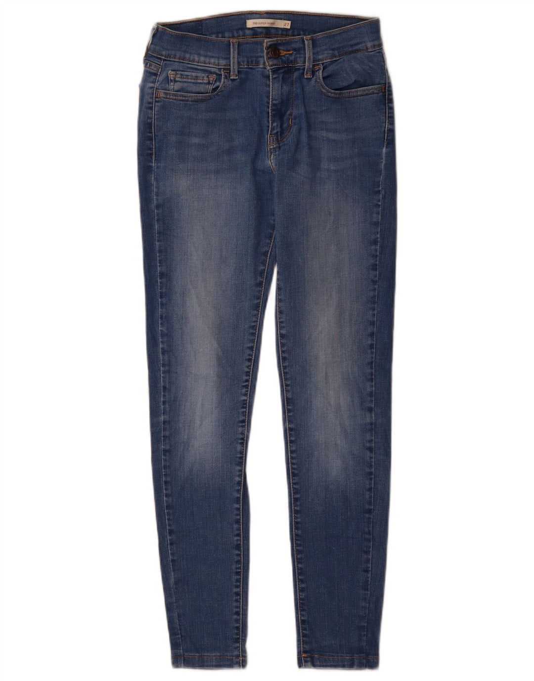 Levi's Damen 710 Super Skinny Jeans W27 L28 Blau