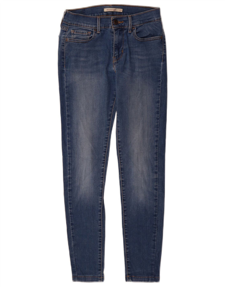 Levi's Damen 710 Super Skinny Jeans W27 L28 Blau
