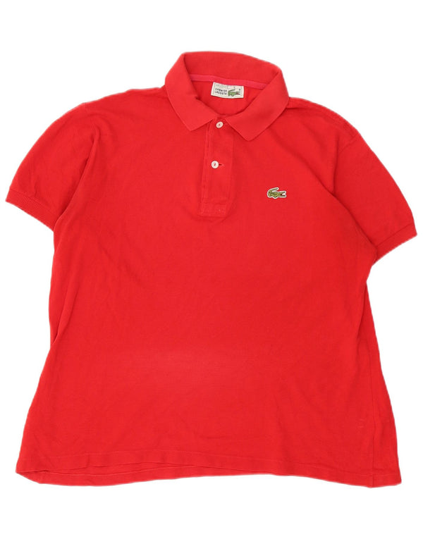 Lacoste Herren-Poloshirt, Größe 5, große rote Baumwolle