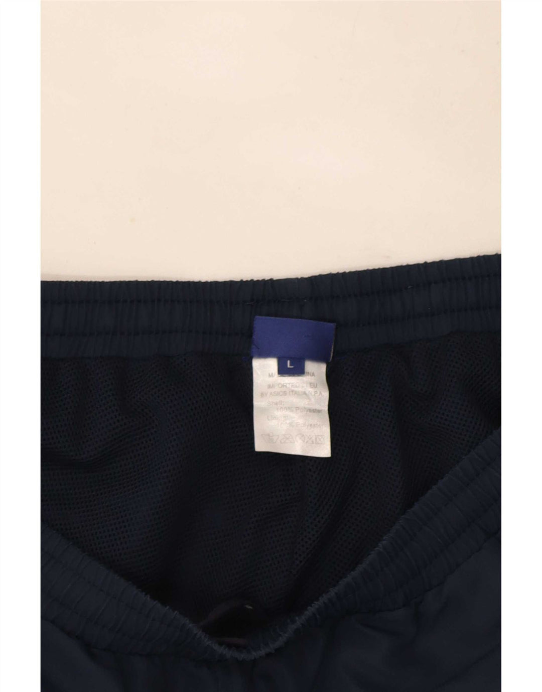 Asics Herren-Trainingshose, groß, marineblau, Farbblock-Polyester