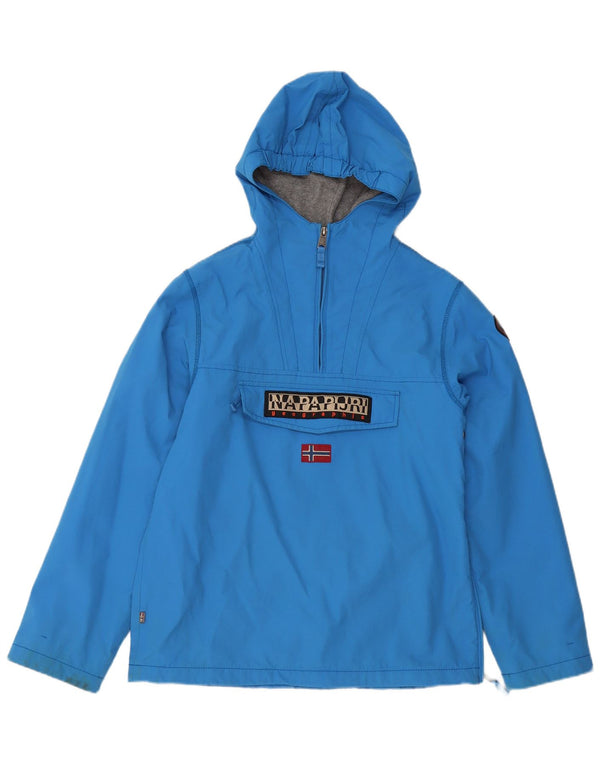 NAPAPIJRI Jungen Geographic Graphic Kapuzen-Anorakjacke, 13–14 Jahre, Blau