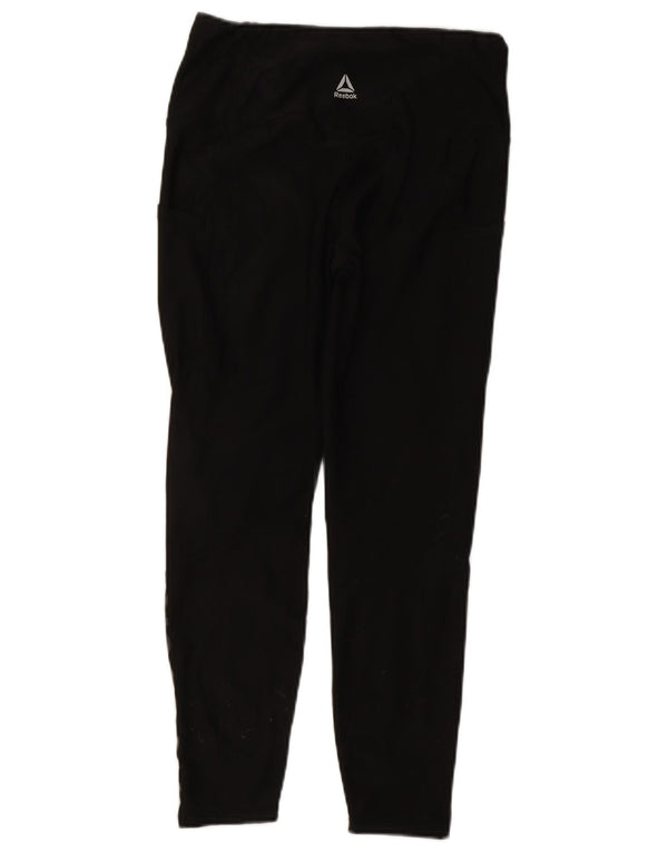 Reebok Damen Graphic Leggings UK 12 Medium Schwarz