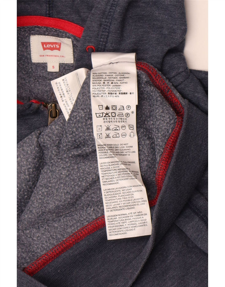 Levi's Herren-Kapuzenpullover mit Reißverschluss, klein, marineblau gesprenkelte Baumwolle