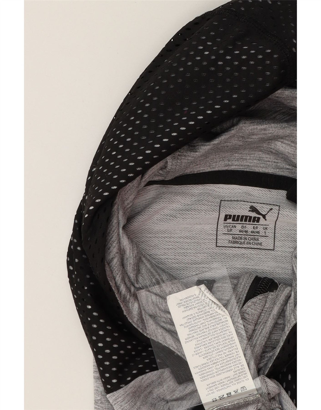 PUMA Mens Zip Hoodie Sweater Small Grey Colourblock Polyester Vintage Puma and Second-Hand Puma from Messina Hembry 