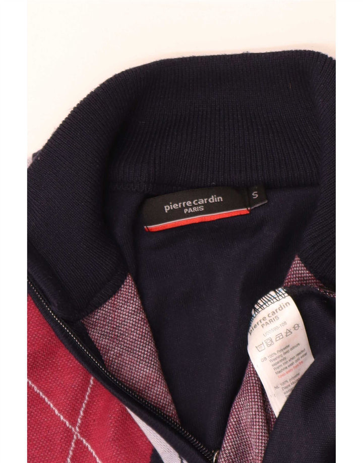 Pierre Cardin Herren-Strickjacke, klein, Marineblau, Argyle/Diamant