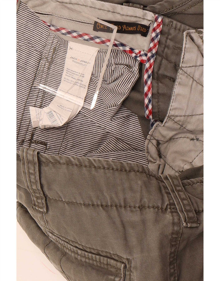 Jack & Jones Herren-Jogger-Cargohose W33 L34 Graue Baumwolle
