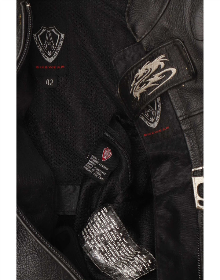 Arlen Ness Damen Motorstyle Graphic Racer Jacke Größe 42 Large Schwarz