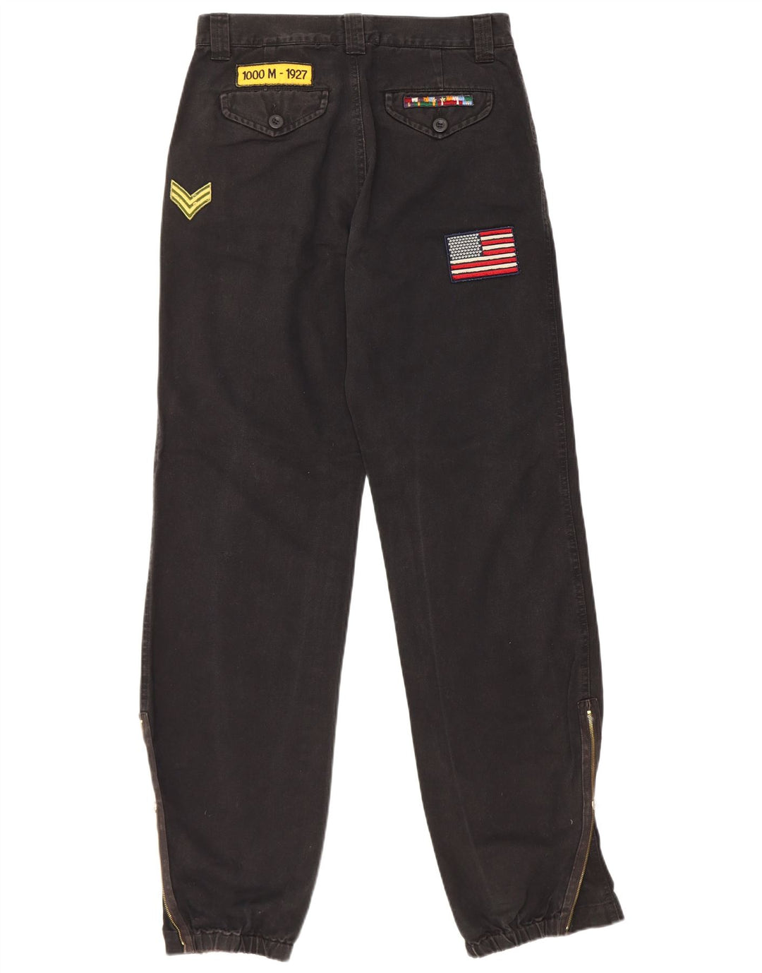 Killer Loop Damen Joggers Straight Jeans IT 42 Medium W28 L33 Schwarze Baumwolle