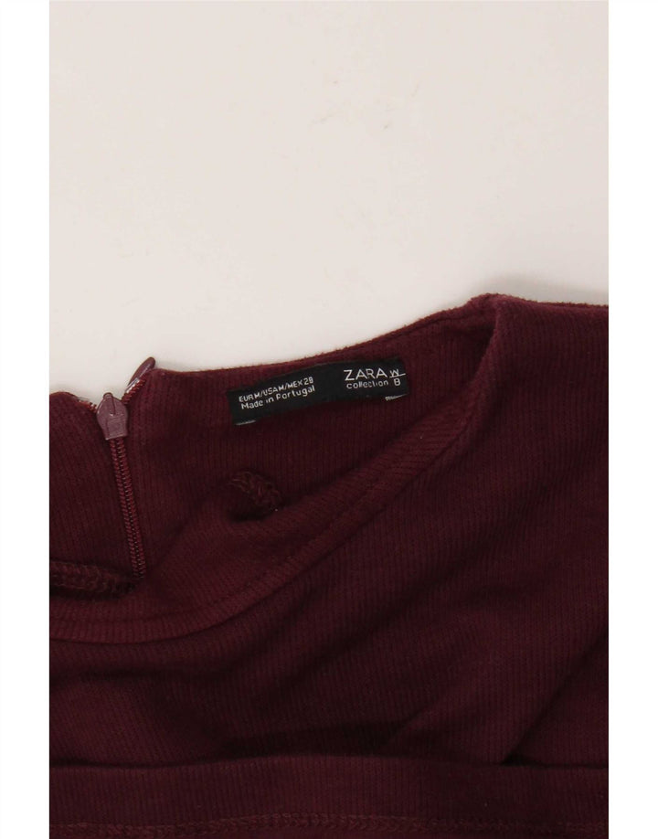 Zara Damen Pulloverkleid UK 12 Medium Kastanienbraun