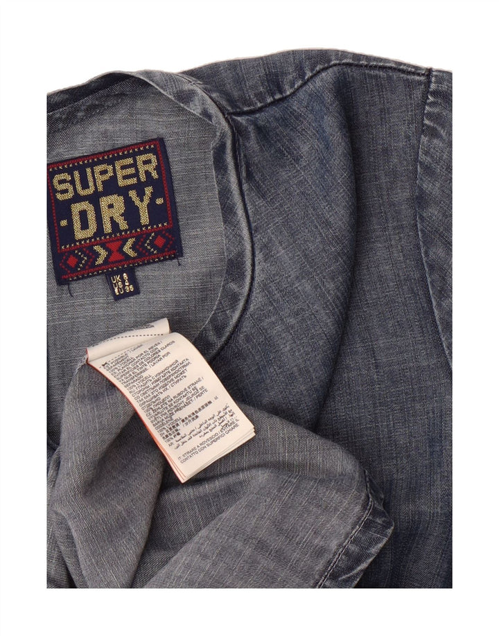 SUPERDRY Womens Denim Dress UK 8 Small Blue Lyocell Vintage Superdry and Second-Hand Superdry from Messina Hembry 