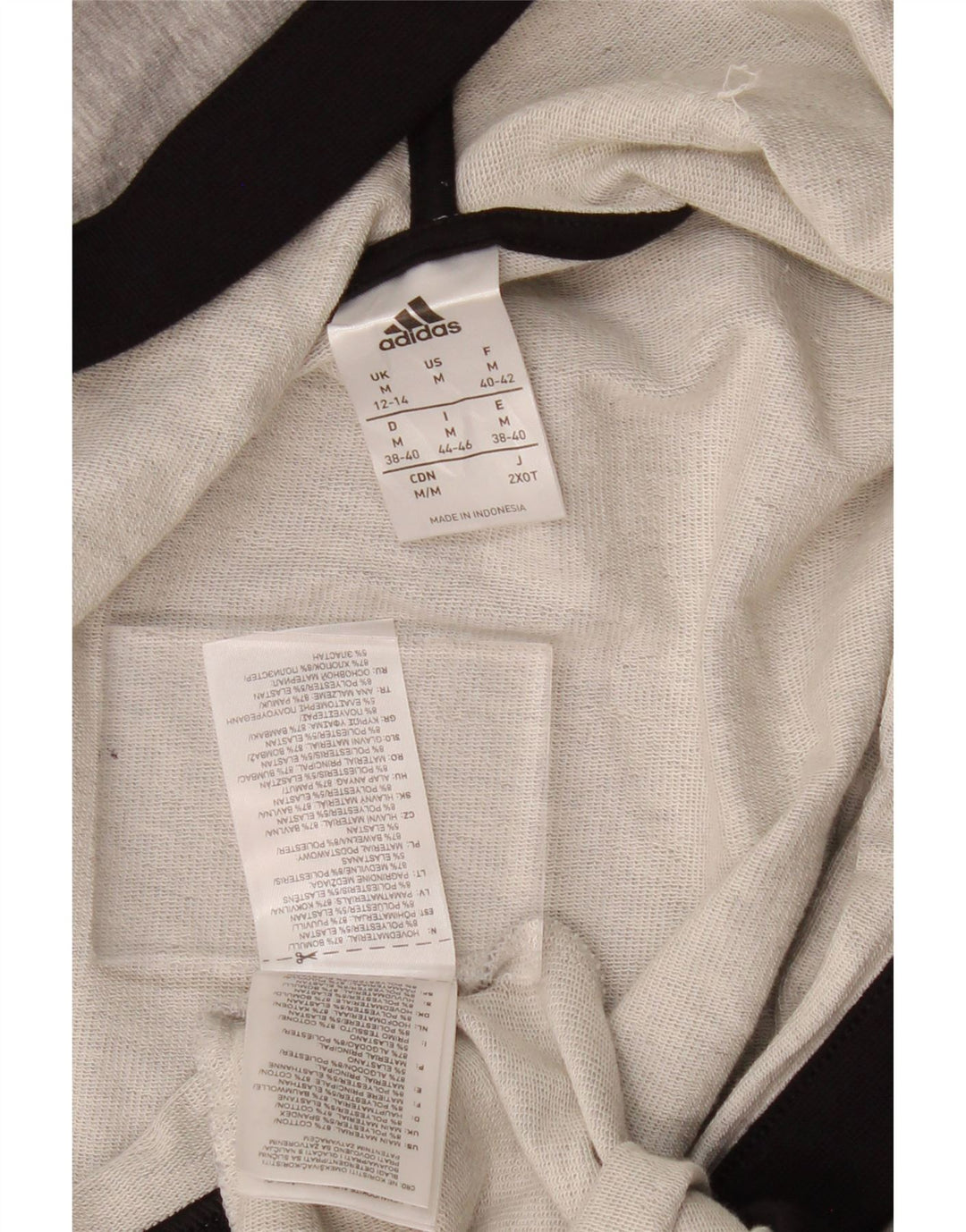 ADIDAS Damen-Strickjacke mit Kapuze, UK 12/14, Mittelgrau, Farbblock